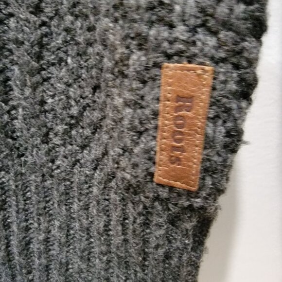 Roots Canada Melange Charcoal Gray Chunky Wool Blended Pullover Sweater XS Used - Picture 4 of 15